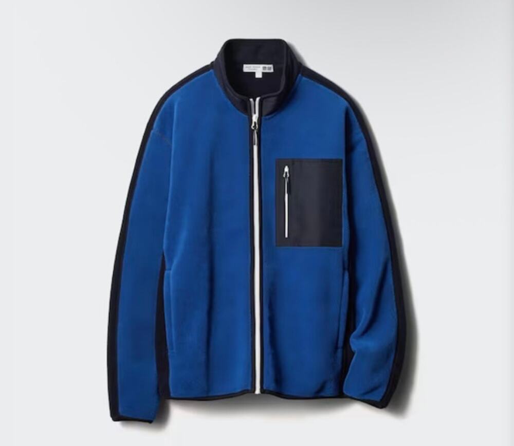 Uniqlo x Roger Federer by JW Anderson Men’s Fleece Full-zip Jacket Navy